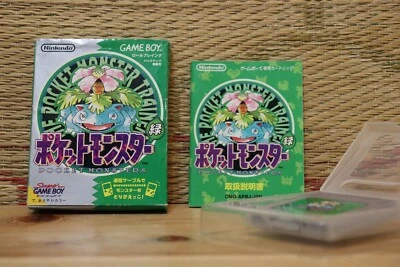 Pocket Monster Green Midori w/box manual Japan Nintendo Gameboy GB VG-! - Image 1 of 4