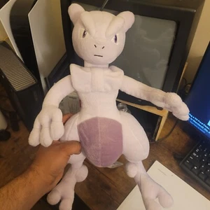 RARE Large Pokémon Mewtwo Strikes Back Evolution Plush Doll 2017 Movie Exclusive - Picture 1 of 5