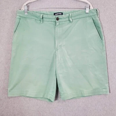 Lands End 男式短裤 36 绿色斜纹布口袋传统版型 9 英寸内缝阅读 — 第 1/4 张图片
