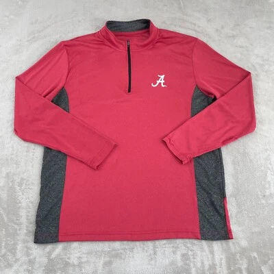 Pullover Alabama Crimson Tide 1/4 Cremallera Hombres XL Rojo Mangas Largas Logo Coliseo Foto 1 de 4
