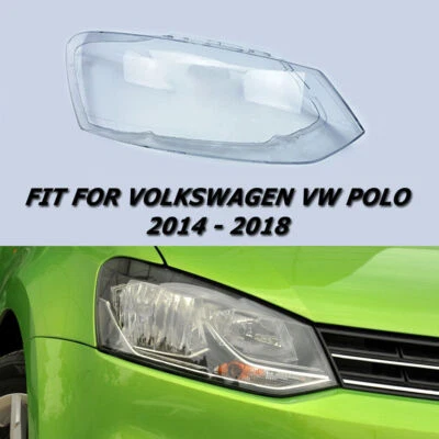 Right Headlight Lens Cover For Volkswagen VW Polo 14-18 Replace Clear Auto Shell - Image 1 of 4