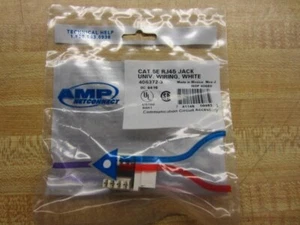 AMP NetConnect 406372-3 CAT 5E RJ45 Jack ~ White - Picture 1 of 5