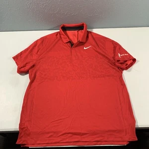Nike Dri Fit ADV Tiger Woods Collection Short Sleeve Polo Shirt Sz XL Sunday Red - Picture 1 of 8