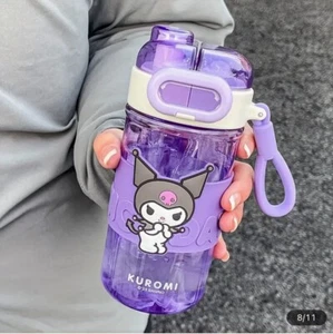 Kuromi Kawaii Sanrio Purple Sport Water  Bottle 20oz New - Picture 1 of 8