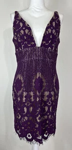 GB by Giani Bini Purple Lace Bodycon Dress Size XL (Juniors) - Picture 1 of 12