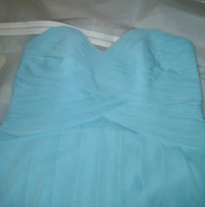 David's Bridal Malibu blaues Chiffonkleid, Größe 12 - Bild 1 von 3