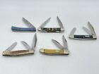 DEALER LOT OF 5 FIGHTN ROOSTER BULLDOG Folding Knives Soling. USED/RUSTED BLADES