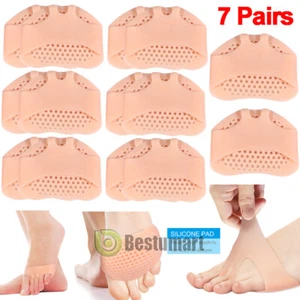 7 Pairs Metatarsal Pads Ball of Foot Gel Cushion For men and Women Pain Relief - Picture 1 of 17