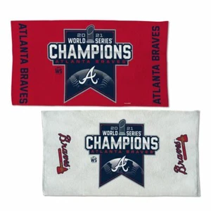 Atlanta Braves 2021 World Series Champions Official Locker Room Bench Towel - Picture 1 of 1