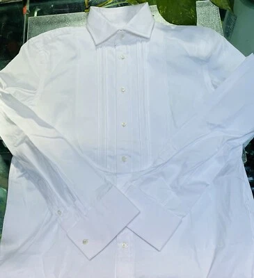 Polo Ralph Lauren Former Tuxedo Man Shirt White French Cuffs. Sz 4/S. Brand New - Image 1 of 4