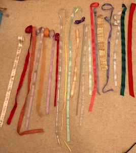 selection of ribbon different colours length pattern craft cards art - Picture 1 of 1