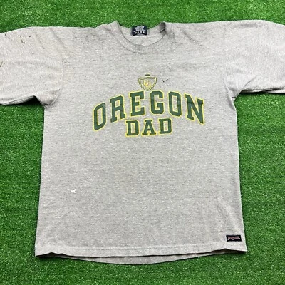 Camiseta De Colección Años 90 University of Oregon Papá Gris Talla Grande Hecha en EE. UU. Foto 1 de 4