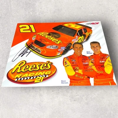 Clint Bowyer REESES #21 CARRERAS RCR 2004 BUSCH SERIE NASCAR foto autografiada Foto 1 de 2