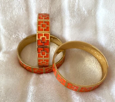 Brazalete Brazalete Modernista Trina Turk Naranja Esmalte Tono Dorado (s) Foto 1 de 4