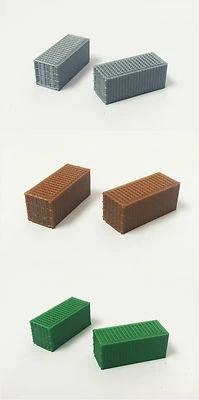 Outland Models Modelleisenbahn Miniatur 20ft / 40ft Frachtcontainer 2 stk Spur Z - Bild 1 von 2