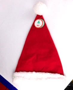 New w/Tags Red Santa Claus Cap Hat Pom Pom IQ Accessories Christmas Unisex - Picture 1 of 6