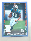 1999 Topps Season Opener Football Card #154 James Johnson Rookie. rookie card picture