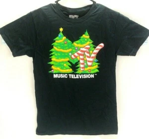 Camisa de Navidad MTV Hombres S Música Negra Licencia Oficial Gráfico Estampado Frontal - Imagen 1 de 8
