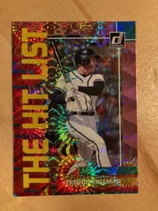 2022 Donruss Freddie Freeman The Hit List insert #THL-7 Pink Fireworks parallel - Picture 1 of 1