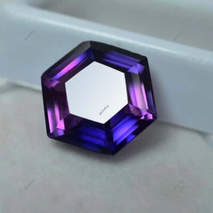 9.10 Ct NATURAL Purple TANZANITE Fancy Cut CERTIFIED Rare Loose Gemstone - Picture 1 of 12