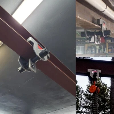 2 Ton Push Beam Trolley Adjustable Steel Crane Trolley I-Beam Track Roller - Image 1 of 4