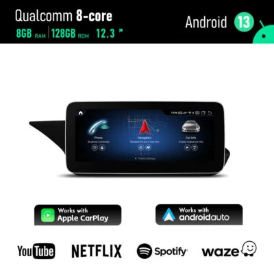 12.3" Android 13 Autoradio For Mercedes E Class W212 S212 Carplay Screen 128G - Bild 1 von 4
