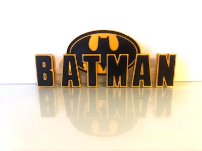 Batman Logo Gold Comic Book 1989 Joker Two Face Alfred James Gordan DC Gotham