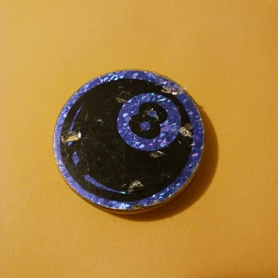 POG, 8 BOLAS BRILLO AZUL SLAMMER - LATÓN Metal, Juguete Retro Años 90/Holográfico De Colección Foto 1 de 3