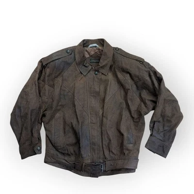 Compagnie Internationale Express винтажный кожаная куртка размер средний коричневый 80-х - Изображение 1 из 4