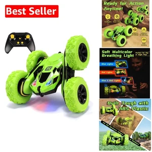 Durable Remote Control Green Stunt Car with 360 Flips - Ultimate Kids Toy - Picture 1 of 9