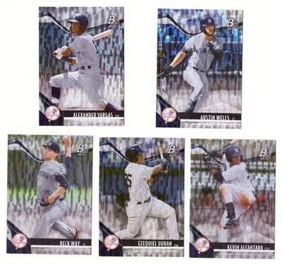 2021 Bowman Platinum Top Prospects ICE Foil - NEW YORK YANKEES Team Set  - Image 1 of 3