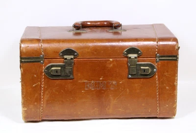 Estuche de cuero duro vintage para cámara envejecido Foto 1 de 4