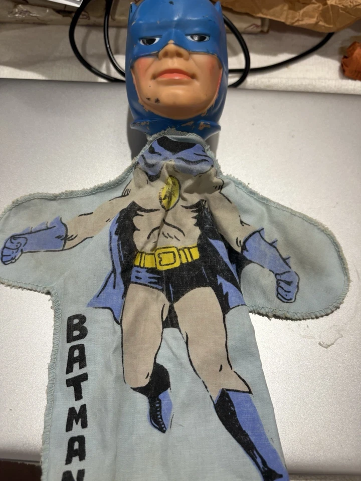 Batman Puppet - Face Is Worn & Can Use A Touch Up - Image 1 of 3