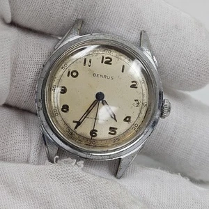 Vintage Benrus Military Style Men's Wrist Watch Mechanical Wind Up Stainless - Picture 1 of 7