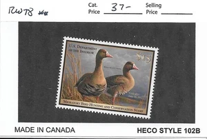 Federal Duck Hunting Stamp, Sc # RW78, MNH (64391) - Picture 1 of 1