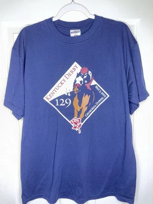 Винтажная футболка 2003 Kentucky Derby Churchill Downs короткий рукав размер большой - Изображение 1 из 4