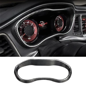 For Dodge Challenger 2015-2023 Dashboard Instrument Panel Trim Real Carbon Fiber - Foto 1 di 16