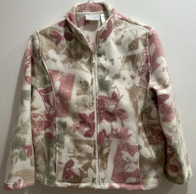 Alfred Dunner Fleece Jacket Women's PL Petite Large Zipper Pockets - Image 1 of 4