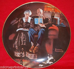 "Evening's Ease" 1983 Collector Plate by Norman Rockwell - Picture 1 of 5
