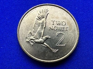 1983 Zambia 2 Ngwee Coin GEM UNC Pulled from Collectors set #XX59 - Picture 1 of 2