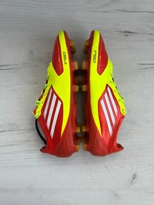 Scarpe da calcio Adidas F50 Adizero FG giallo arancione tacchetti US9 1/2 UK9 EUR43 1/3 - Foto 1 di 14