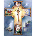 Peinture diamant point de croix à faire soi-même 5D motif Christ carré complet décoration chrétienne