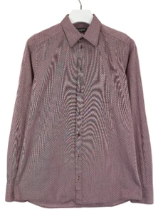 DOLCE & GABBANA Gold Shirt Men 16 / 41 Patterned Dotted Long Sleeve ITALY MADE - Picture 1 of 9