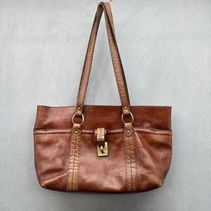 Vintage Etienne Aigner Brown Cognac Leather Shoulder Bag Purse Clean FLAWS READ! - Picture 1 of 22