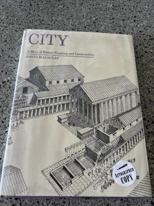 City by David Macauley, SIGNED edition w/hand drawn cartoon by author Free Ship! - Imagen 1 de 7