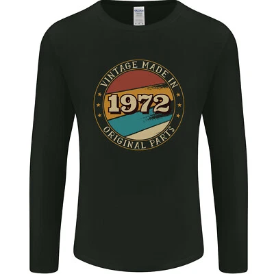 53rd Birthday Vintage Made In 1972 Mens Long Sleeve T-Shirt - Image 1 of 2