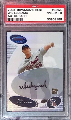 2003 Bowman's Best Wil Ledezma #BB-WL Rookie Auto RC PSA 8 - Image 1 of 2