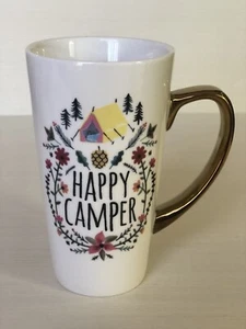Taza Natural Life Happy Camper, Naturaleza Camping Exterior Mango Dorado, Regalo - Imagen 1 de 7