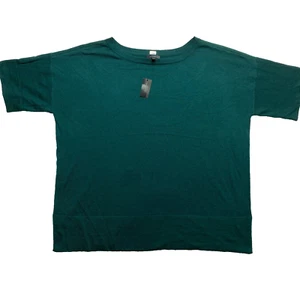 The Limited Knit Top Women's XL Green Short Sleeve Oversized Pullover NWT $49 - Picture 1 of 10