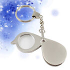 8X 30mm Metal Live Handle Pocket Mirror Folding Keychain Optical Glass Crafts
